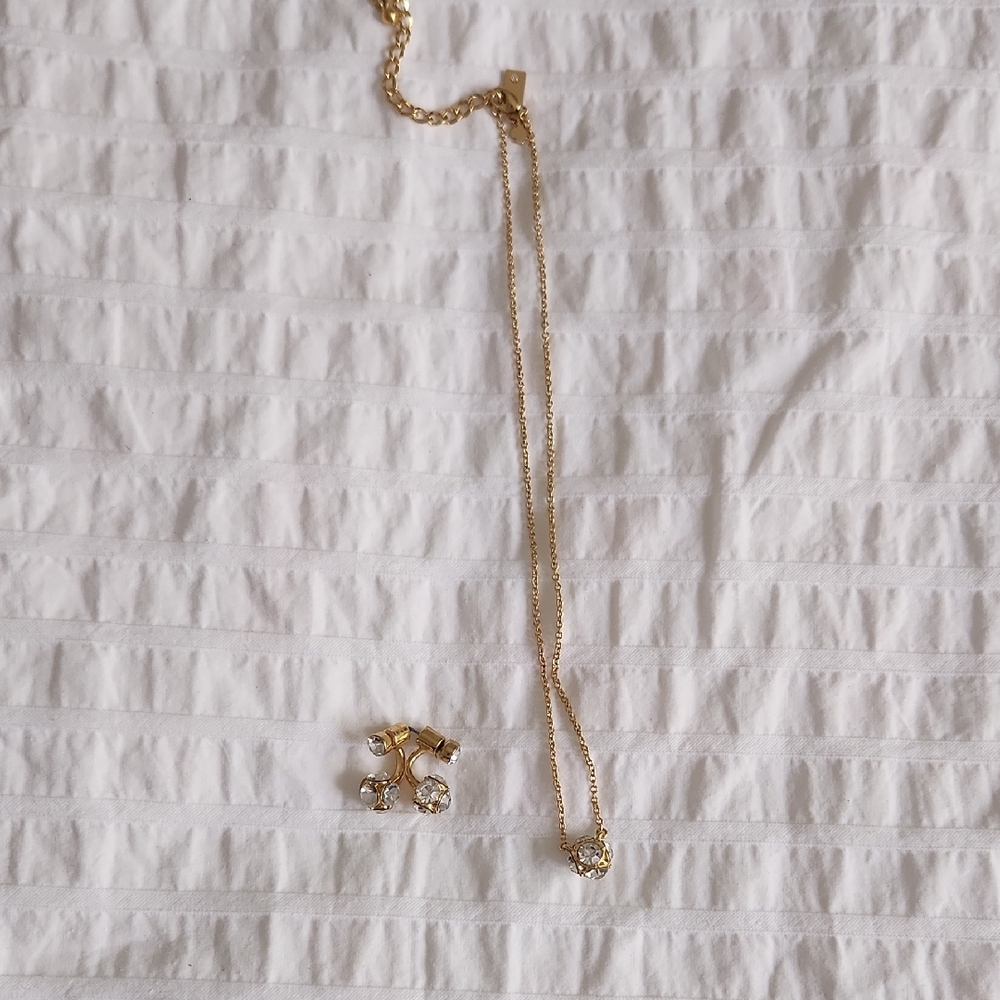 Kate Spade Lady Marmalade Mini Pendant And Earring Set